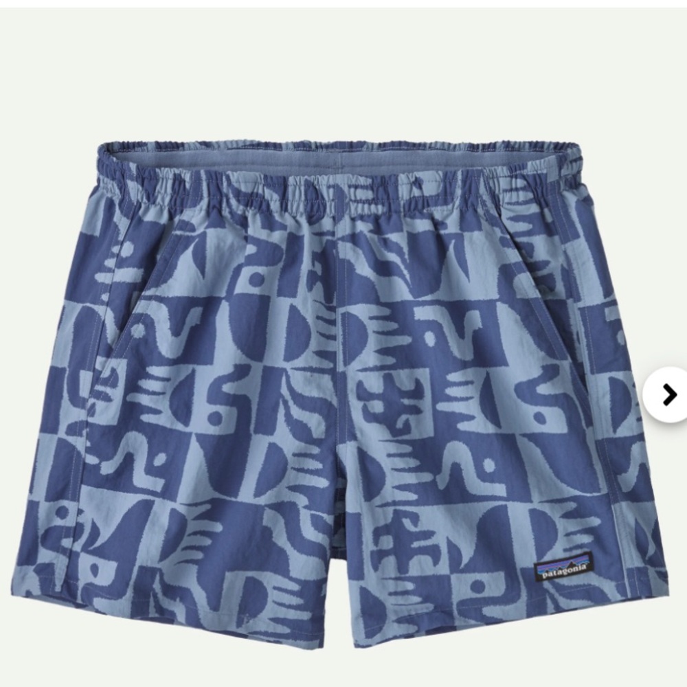 Patagonia Blue and Brown Abstract Shorts